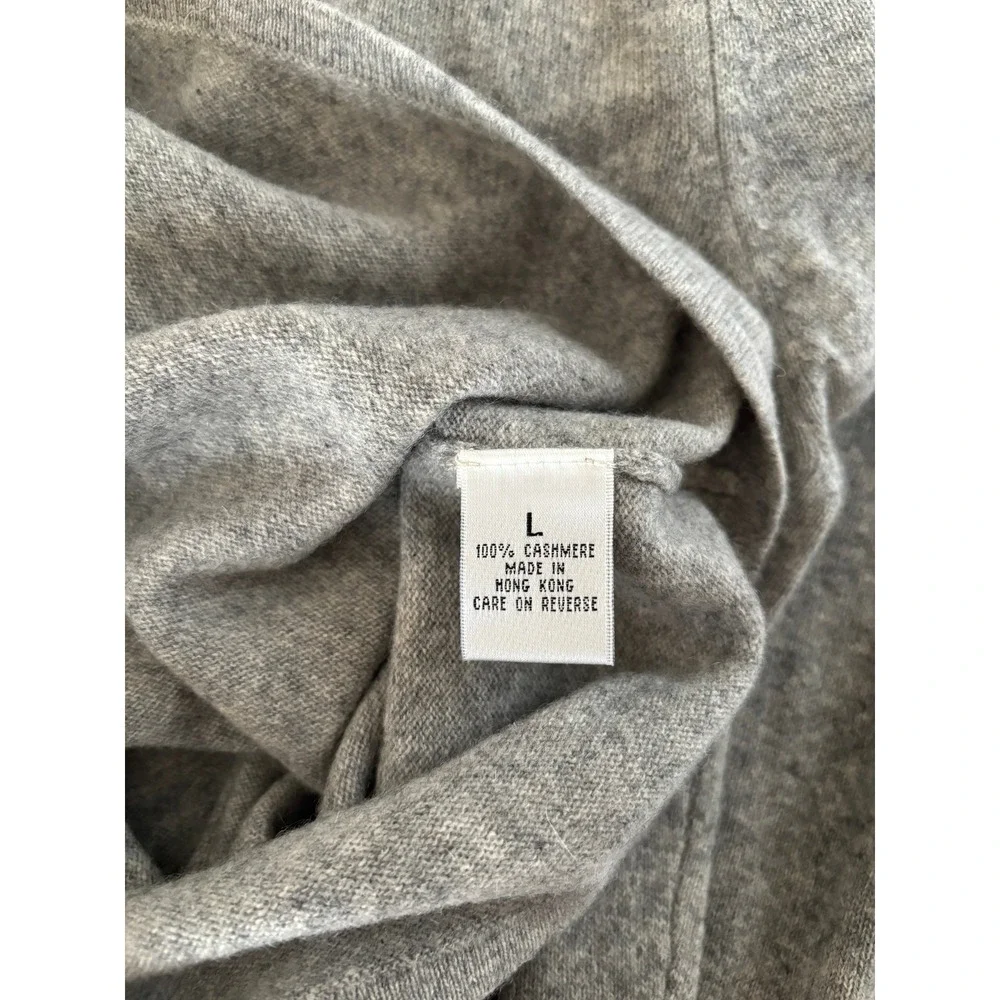Deane & White Cashmere Turtleneck Sweater Womens Large Gray Quiet Luxury Capsule